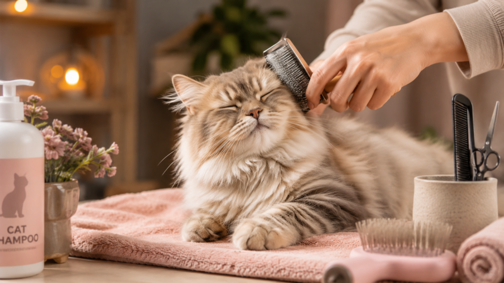 cat grooming
