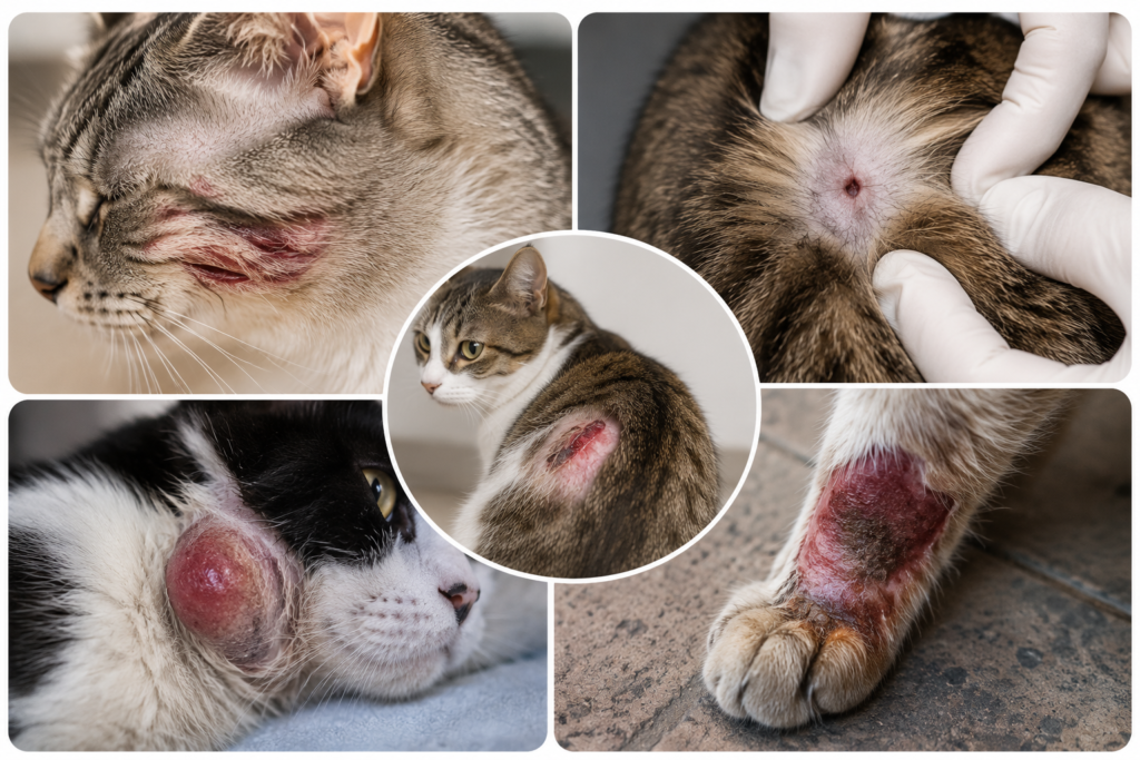 cat wound sign