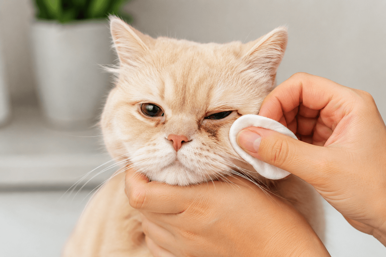 how to clean a cat's eyes
